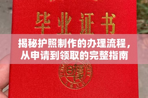 瑞丽揭秘护照制作的办理流程，从申请到领取的完整指南
